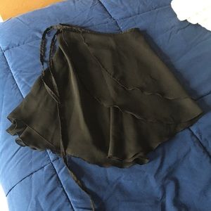 Black ballet wrap skirt